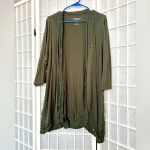 Super Soft Cardigan 3/4 Sleeve Drape Front